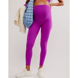 NWT Free People Movement x Hatch Never Better Maternity Leggings Purple Size S
